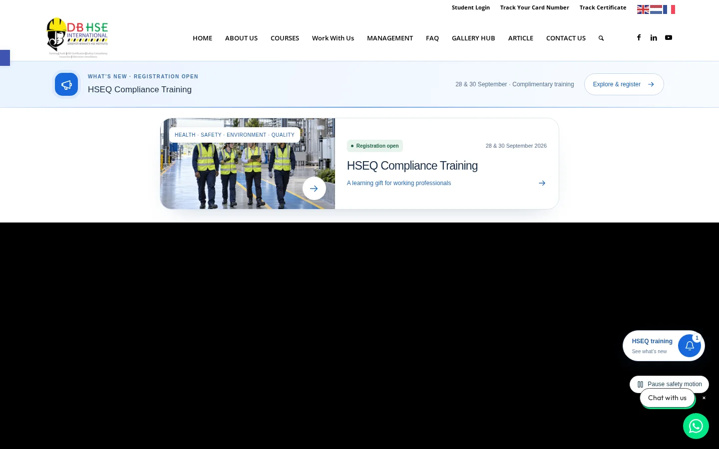 DBHSE International education website homepage